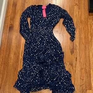 Lilly Pulitzer Navy and White Maxi Dress